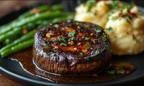 Vegan Mushroom Steak with Dark Gravy – Easy Meatless Recipe