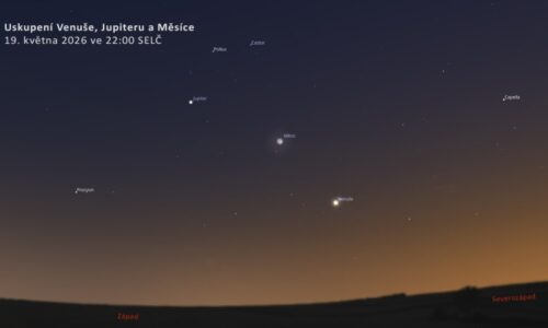 Nebeská lahůdka: Planety a Měsíc v krásné kompozici, „kousek“ od Země proletí planetka
