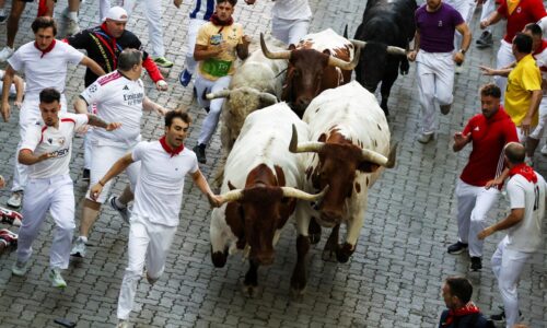 Po prvom behu s býkmi v španielskej Pamplone je zranených päť ľudí