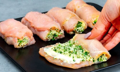 They will disappear in a minute! Chicken breast rolls that melt in your mouth