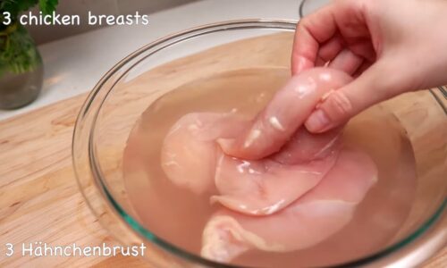 Geheimrezept für saftige Hähnchenbrust. Super einfach und lecker!