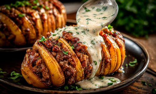 So leckere Kartoffeln habe ich noch nie gegessen! 😍 Rauchige Hasselback-Kartoffeln mit Fleisch