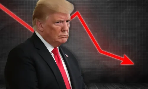 Trumpov rating v štádiu voľného pádu