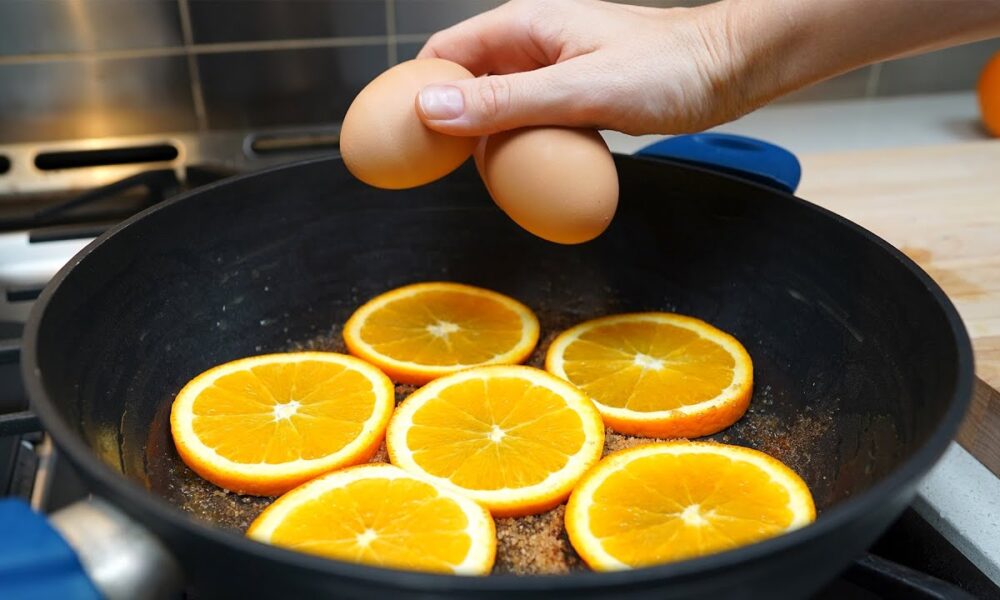 billiger und leckerer Orangenkuchen in einer Pfanne in nur 10 Minuten