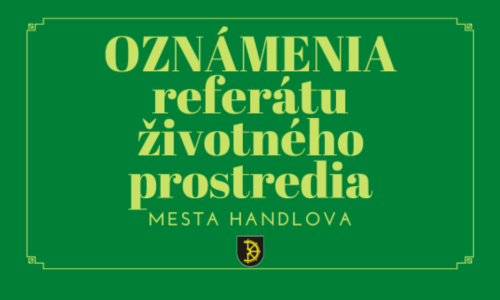 Oznámenie o podaní žiadosti o výrub TSK